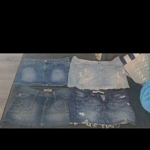 Mini jean skirts